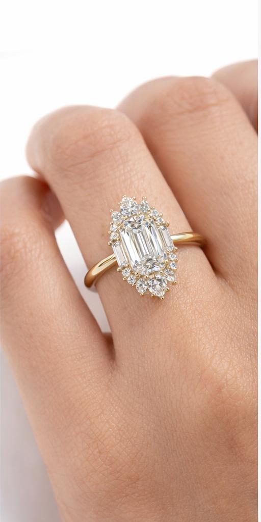 1.00 Karat Radiant Kesim & 0.35 Karat Kenar Pırlanta Yüzük RNF1475 | Pırlanta Yüzük | Ronaff Pırlanta | Tektaş Yüzük, Pırlanta Yüzük, Kolye, Küpe