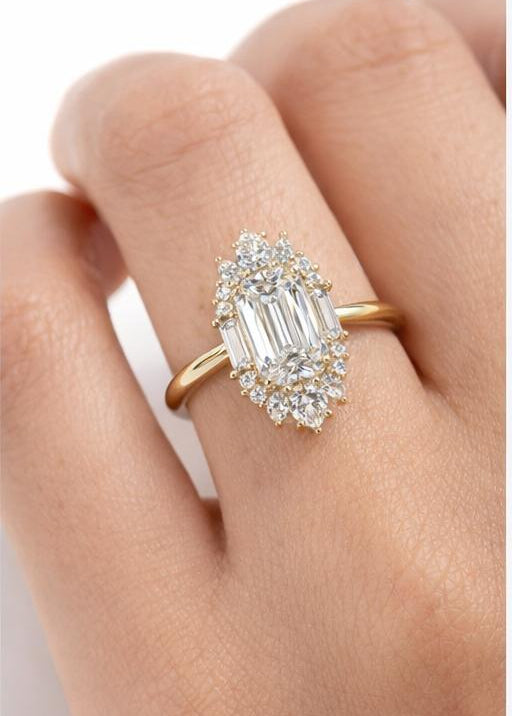 1.00 Karat Radiant Kesim & 0.35 Karat Kenar Pırlanta Yüzük RNF1475 | Pırlanta Yüzük | Ronaff Pırlanta | Tektaş Yüzük, Pırlanta Yüzük, Kolye, Küpe