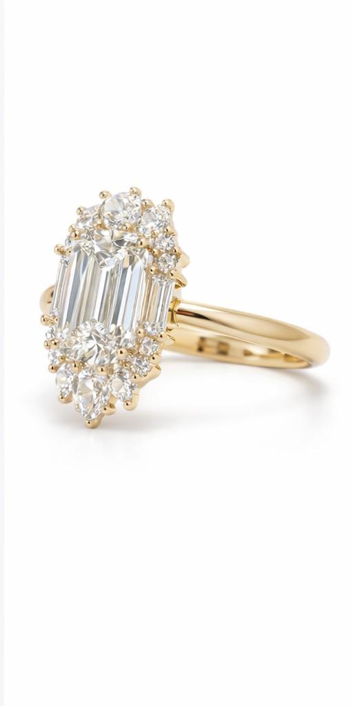 1.00 Karat Radiant Kesim & 0.35 Karat Kenar Pırlanta Yüzük RNF1475 | Pırlanta Yüzük | Ronaff Pırlanta | Tektaş Yüzük, Pırlanta Yüzük, Kolye, Küpe