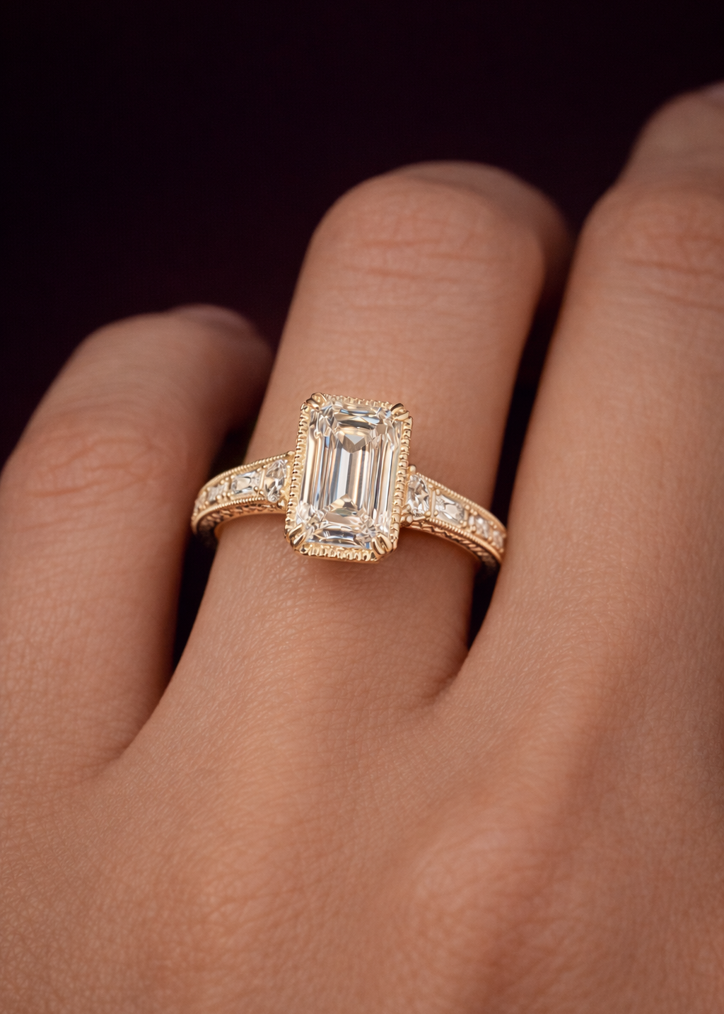 1.50 Karat Emerald Kesim Pırlanta Yüzük RNF1471 | Pırlanta Yüzük | Ronaff Pırlanta | Tektaş Yüzük, Pırlanta Yüzük, Kolye, Küpe