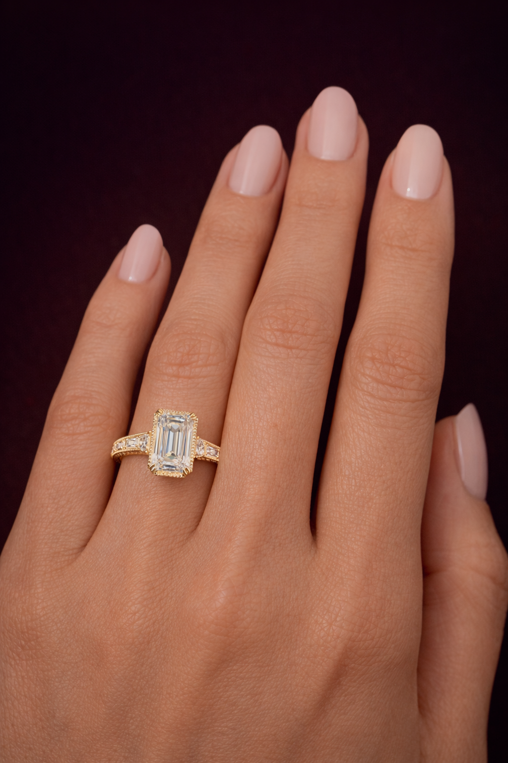 1.50 Karat Emerald Kesim Pırlanta Yüzük RNF1471 | Pırlanta Yüzük | Ronaff Pırlanta | Tektaş Yüzük, Pırlanta Yüzük, Kolye, Küpe