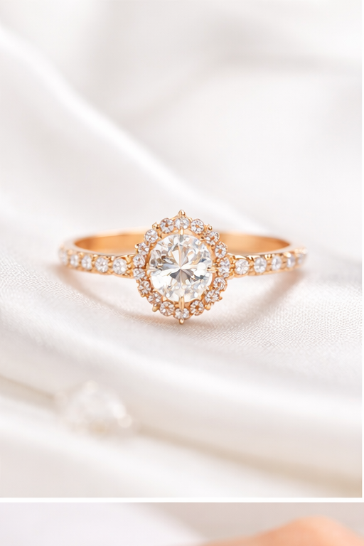 0.60 Karat Halo Pırlanta Yüzük RNF1477 | Pırlanta Yüzük | Ronaff Pırlanta | Tektaş Yüzük, Pırlanta Yüzük, Kolye, Küpe