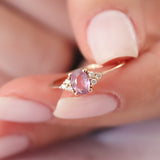 1.00 Karat Oval Pembe Safir Pırlanta Yüzük - RNF0444 | Renkli Taşlı Yüzükler | Ronaff Pırlanta | Tektaş Yüzük, Pırlanta Yüzük, Kolye, Küpe