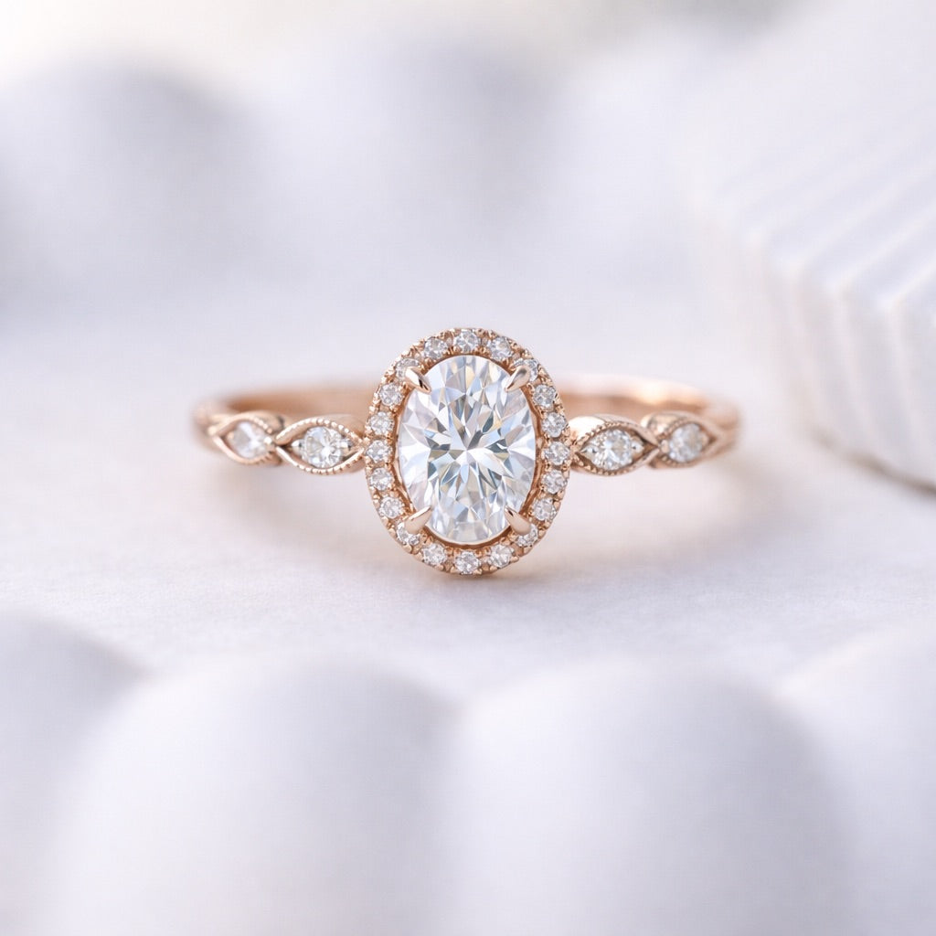 0.50 Karat GIA/HRD Sertifikalı Oval Halo Pırlanta Yüzük RNF1448 | Tektaş Pırlanta | Ronaff Pırlanta | Tektaş Yüzük, Pırlanta Yüzük, Kolye, Küpe