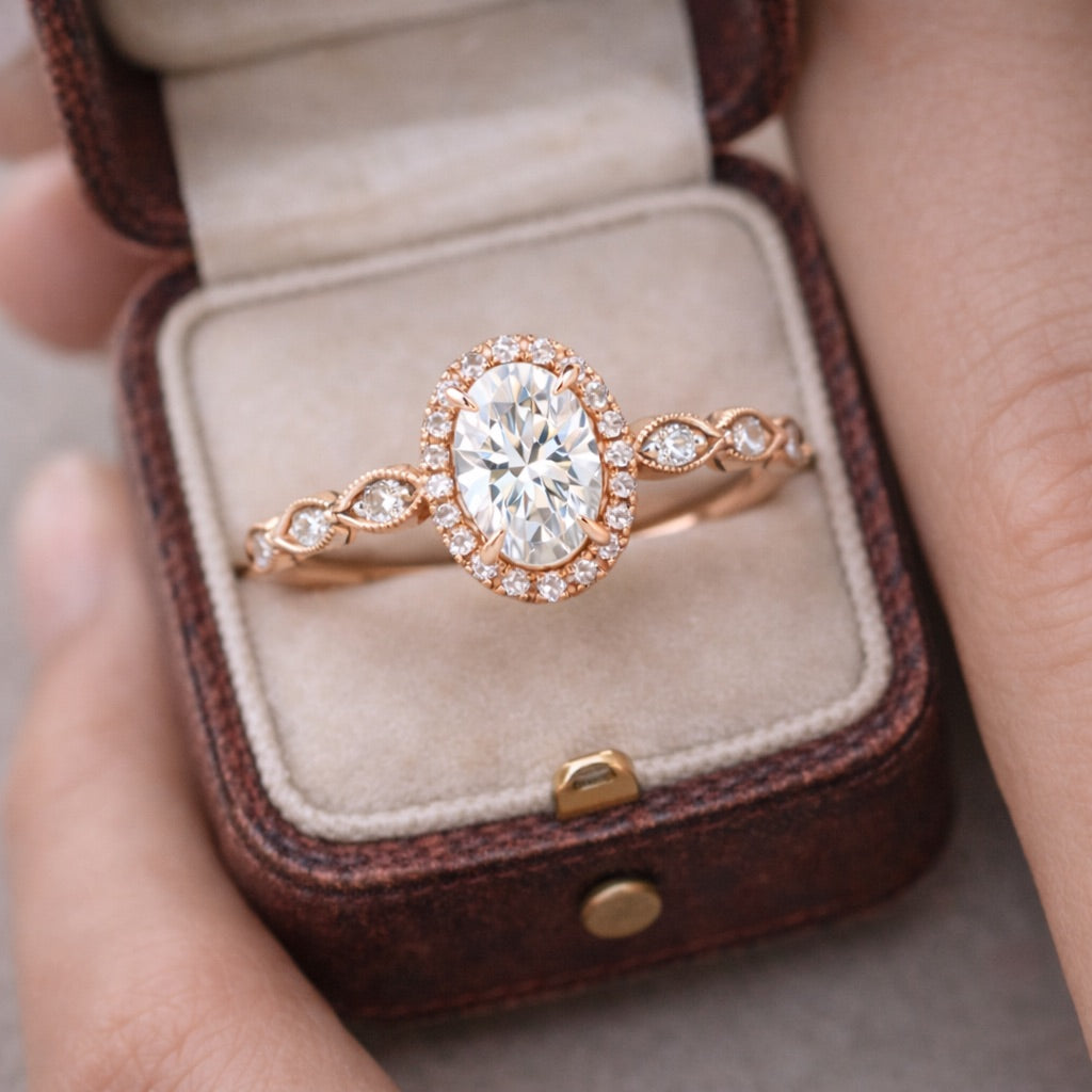 0.50 Karat GIA/HRD Sertifikalı Oval Halo Pırlanta Yüzük RNF1448 | Tektaş Pırlanta | Ronaff Pırlanta | Tektaş Yüzük, Pırlanta Yüzük, Kolye, Küpe