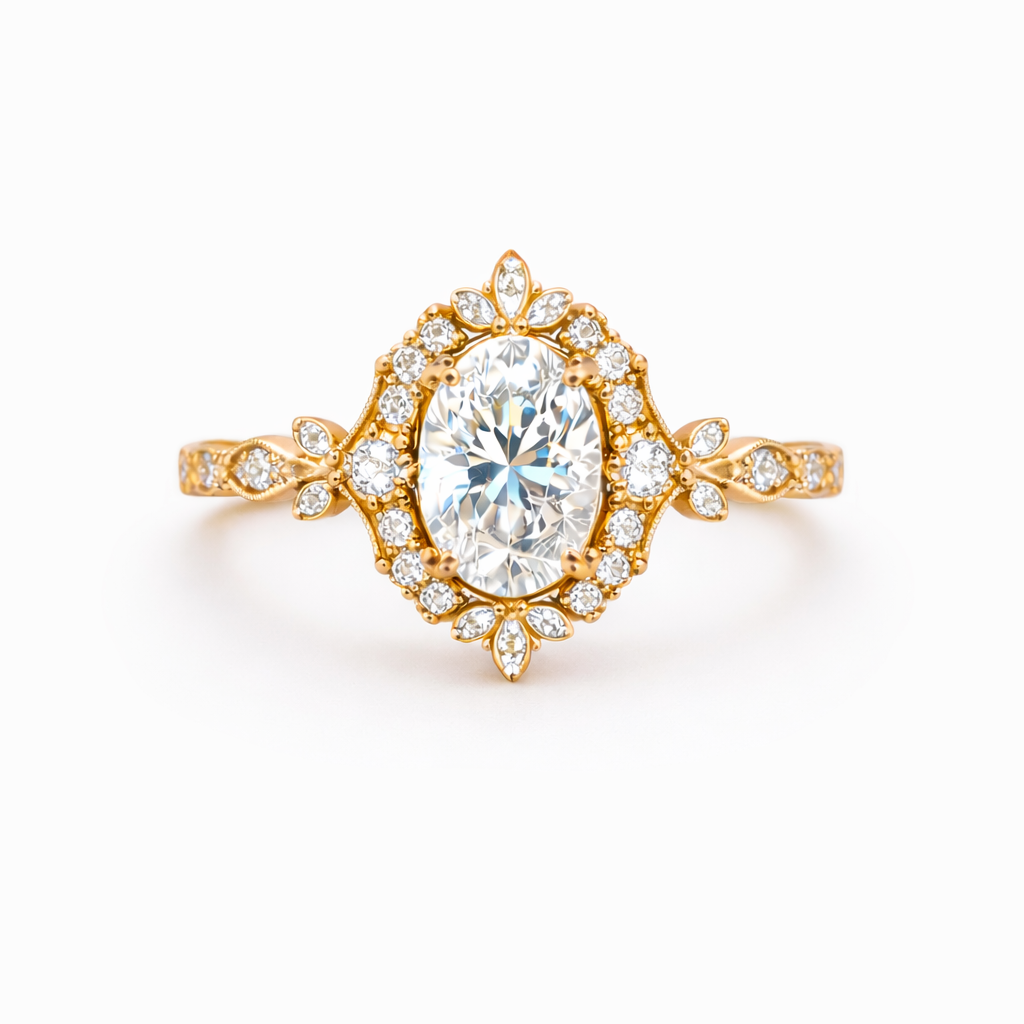 0.50 Karat GIA/HRD Sertifikalı Oval Pırlanta Vintage Yüzük RNF1450 | altın | Ronaff Pırlanta | Tektaş Yüzük, Pırlanta Yüzük, Kolye, Küpe