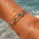 Zümrüt ve Safir Taşlı Pırlanta Bileklik RNF1462 | Altın Bileklik | Ronaff Pırlanta | Tektaş Yüzük, Pırlanta Yüzük, Kolye, Küpe