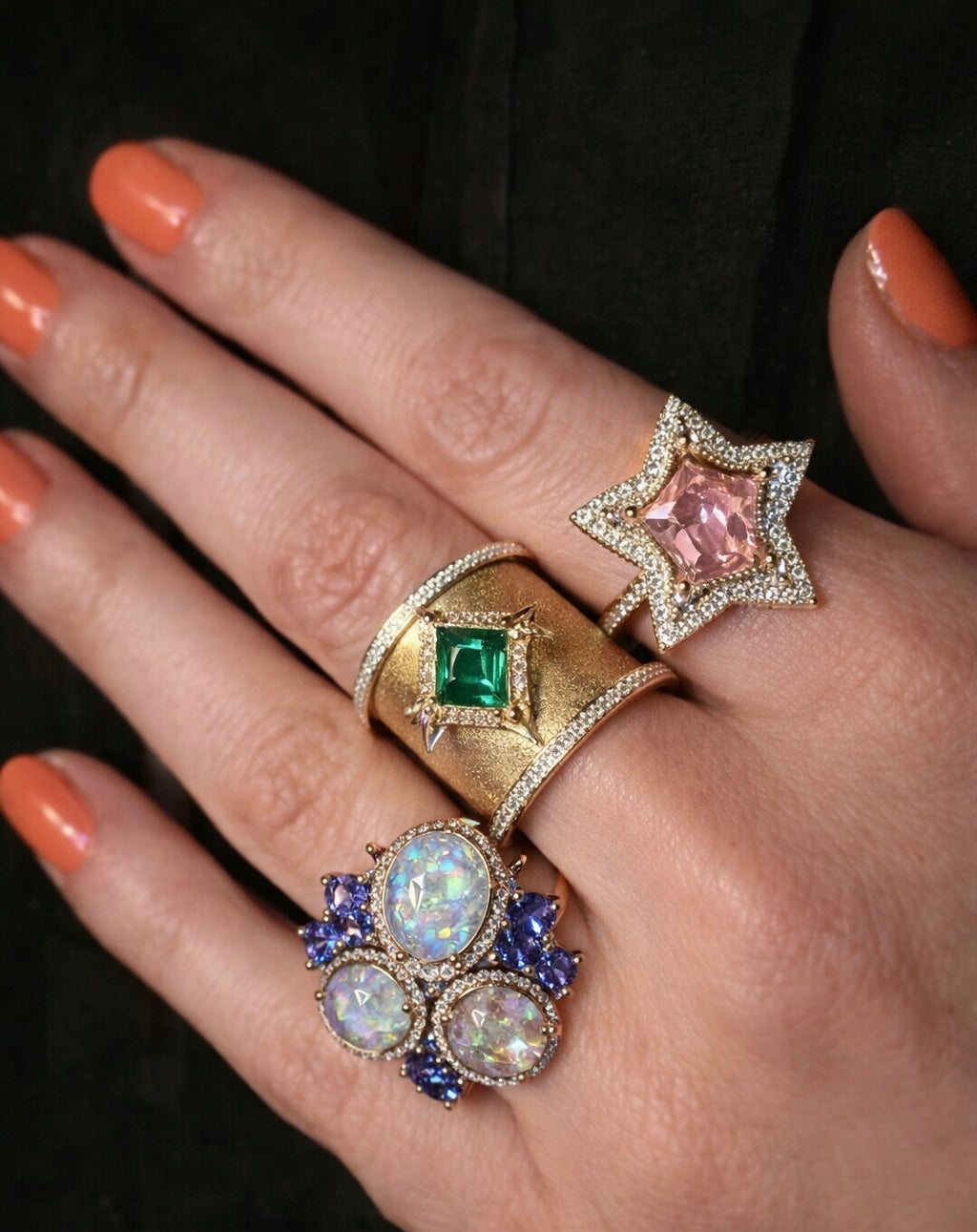 1.00 Karat Zümrüt Emerald Kesim Pırlanta Yüzük RNF1463 | Renkli Taşlı Yüzük | Ronaff Pırlanta | Tektaş Yüzük, Pırlanta Yüzük, Kolye, Küpe