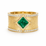 1.00 Karat Zümrüt Emerald Kesim Pırlanta Yüzük RNF1463 | Renkli Taşlı Yüzük | Ronaff Pırlanta | Tektaş Yüzük, Pırlanta Yüzük, Kolye, Küpe