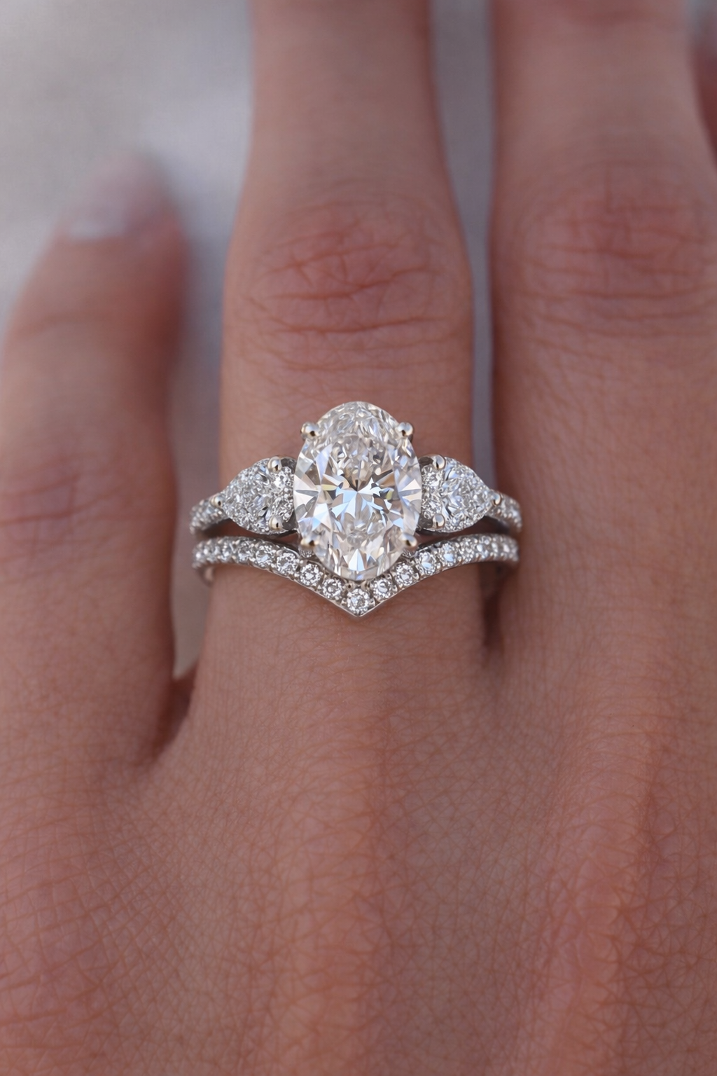 1.00 Karat Oval Kesim Halo İkili Pırlanta Yüzük RNF1464 | Pırlanta Yüzük | Ronaff Pırlanta | Tektaş Yüzük, Pırlanta Yüzük, Kolye, Küpe