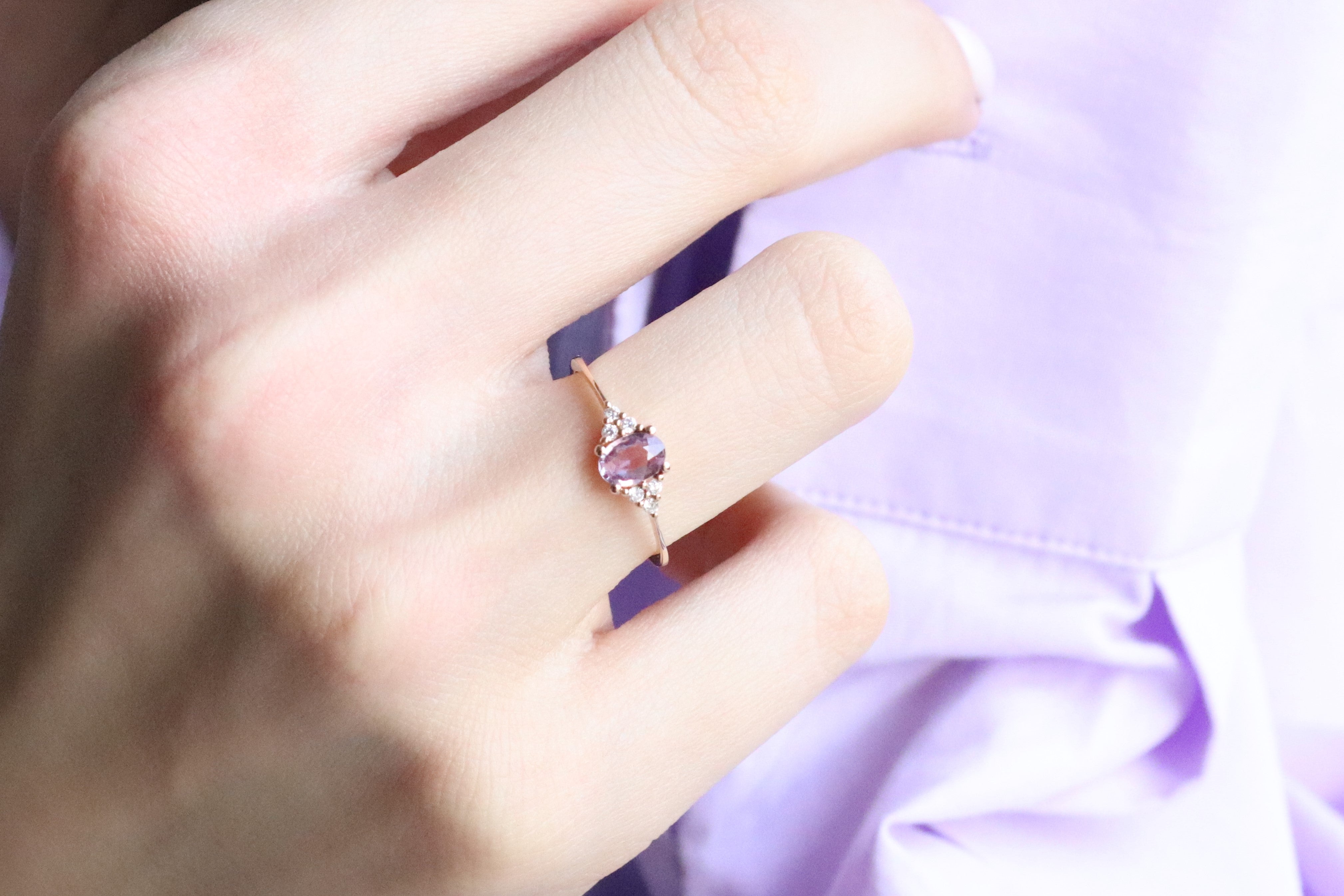 1.00 Karat Oval Pembe Safir Pırlanta Yüzük - RNF0444 | Renkli Taşlı Yüzükler | Ronaff Pırlanta | Tektaş Yüzük, Pırlanta Yüzük, Kolye, Küpe