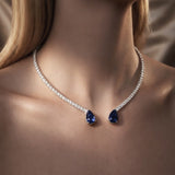 4.00 Karat Safir ve Pırlanta Su Yolu Gerdanlık RNF1468 | Renkli Taşlı Kolyeler | Ronaff Pırlanta | Tektaş Yüzük, Pırlanta Yüzük, Kolye, Küpe