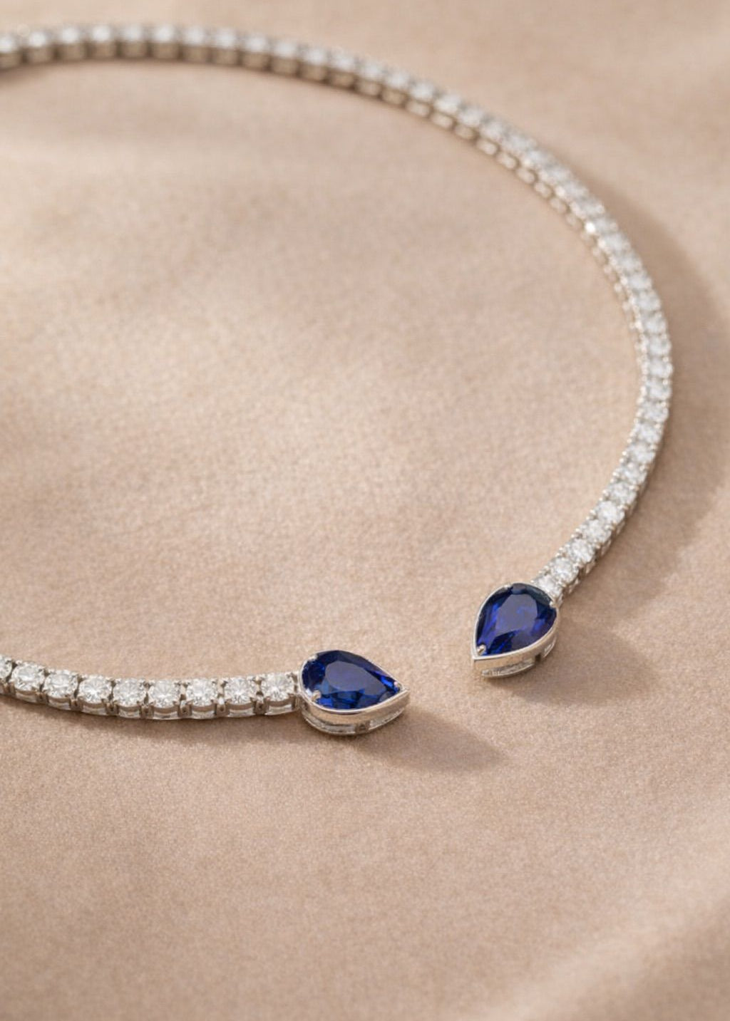 4.00 Karat Safir ve Pırlanta Su Yolu Gerdanlık RNF1468 | Renkli Taşlı Kolyeler | Ronaff Pırlanta | Tektaş Yüzük, Pırlanta Yüzük, Kolye, Küpe