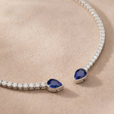 4.00 Karat Safir ve Pırlanta Su Yolu Gerdanlık RNF1468 | Renkli Taşlı Kolyeler | Ronaff Pırlanta | Tektaş Yüzük, Pırlanta Yüzük, Kolye, Küpe