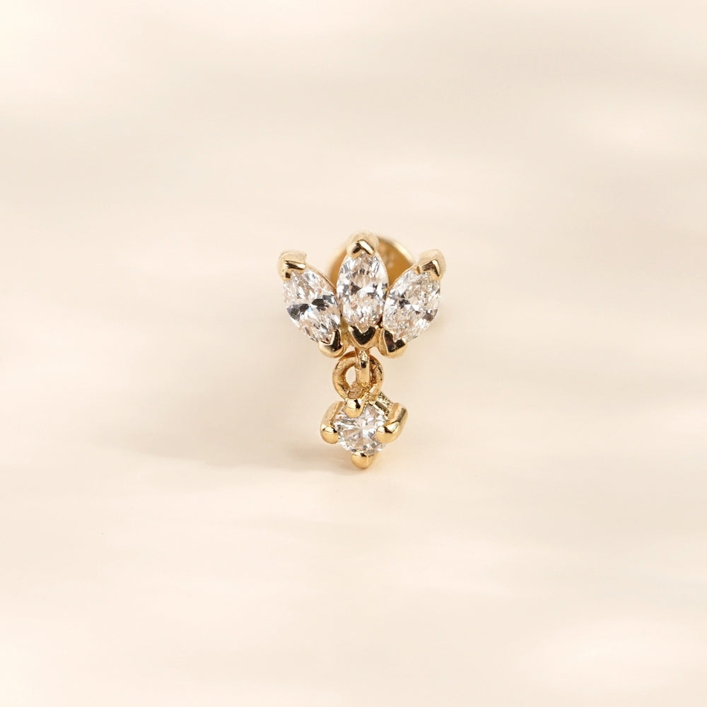 Pırlantalı Piercing - RNF1310 | piercing | Ronaff Pırlanta | Tektaş Yüzük, Pırlanta Yüzük, Kolye, Küpe