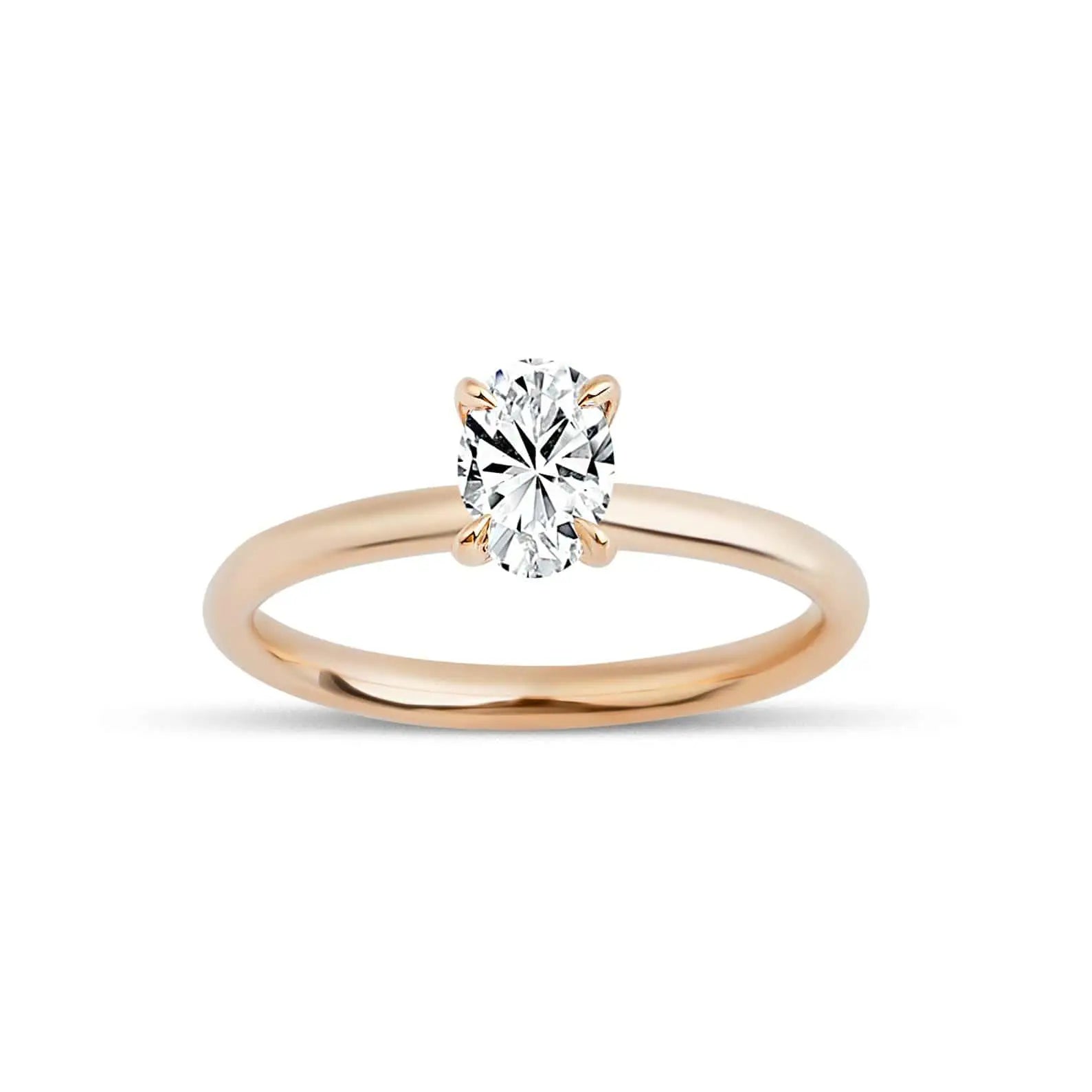 0.30 Karat Oval Rose Tektaş Pırlanta Yüzük - RNF0020 F | Tektaş Yüzükler | Ronaff Pırlanta | Tektaş Yüzük, Pırlanta Yüzük, Kolye, Küpe