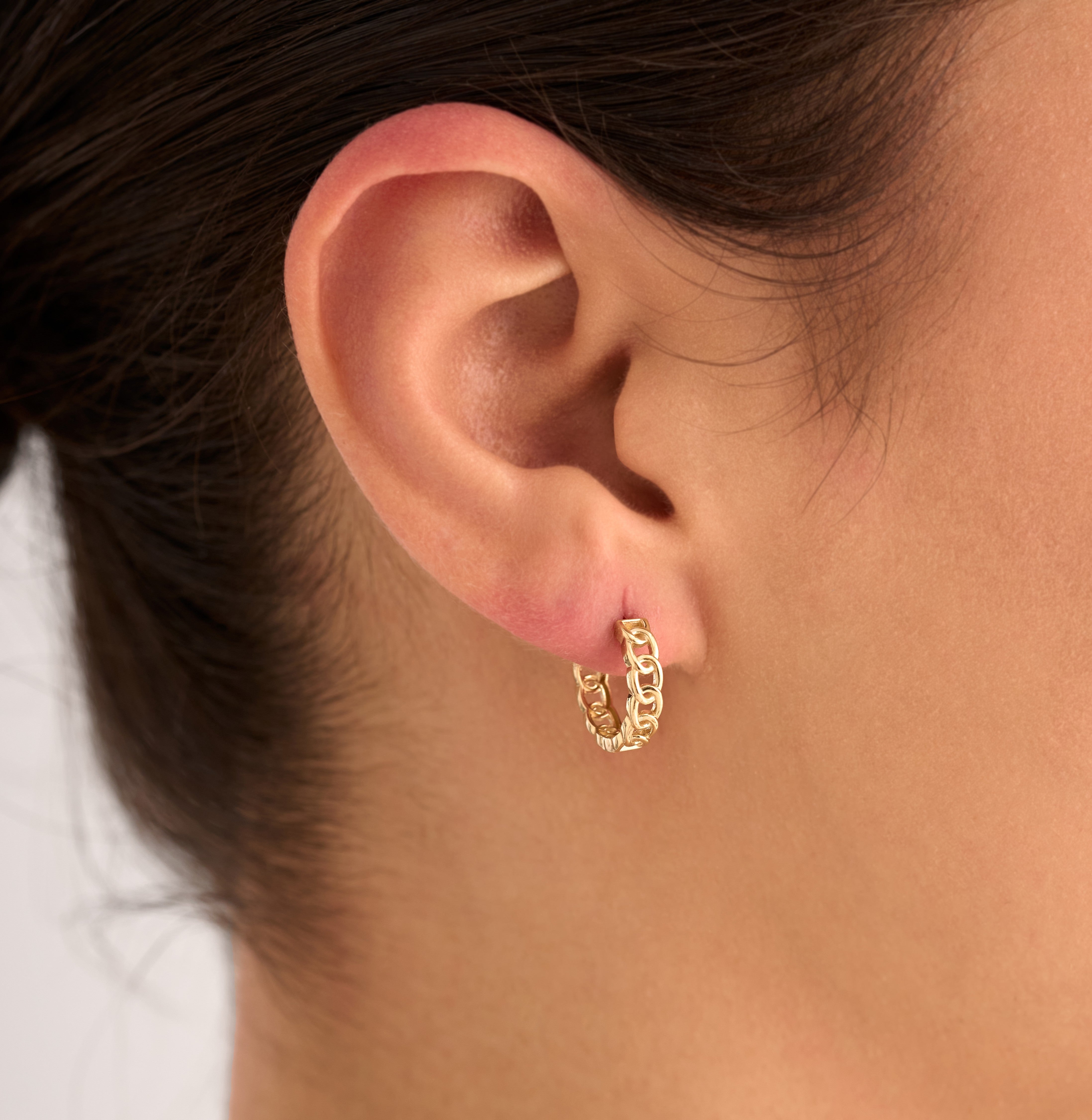 14 Ayar Zincir Motifli Tasarım Altın Küpe RG003 | altın | Ronaff Pırlanta | Tektaş Yüzük, Pırlanta Yüzük, Kolye, Küpe