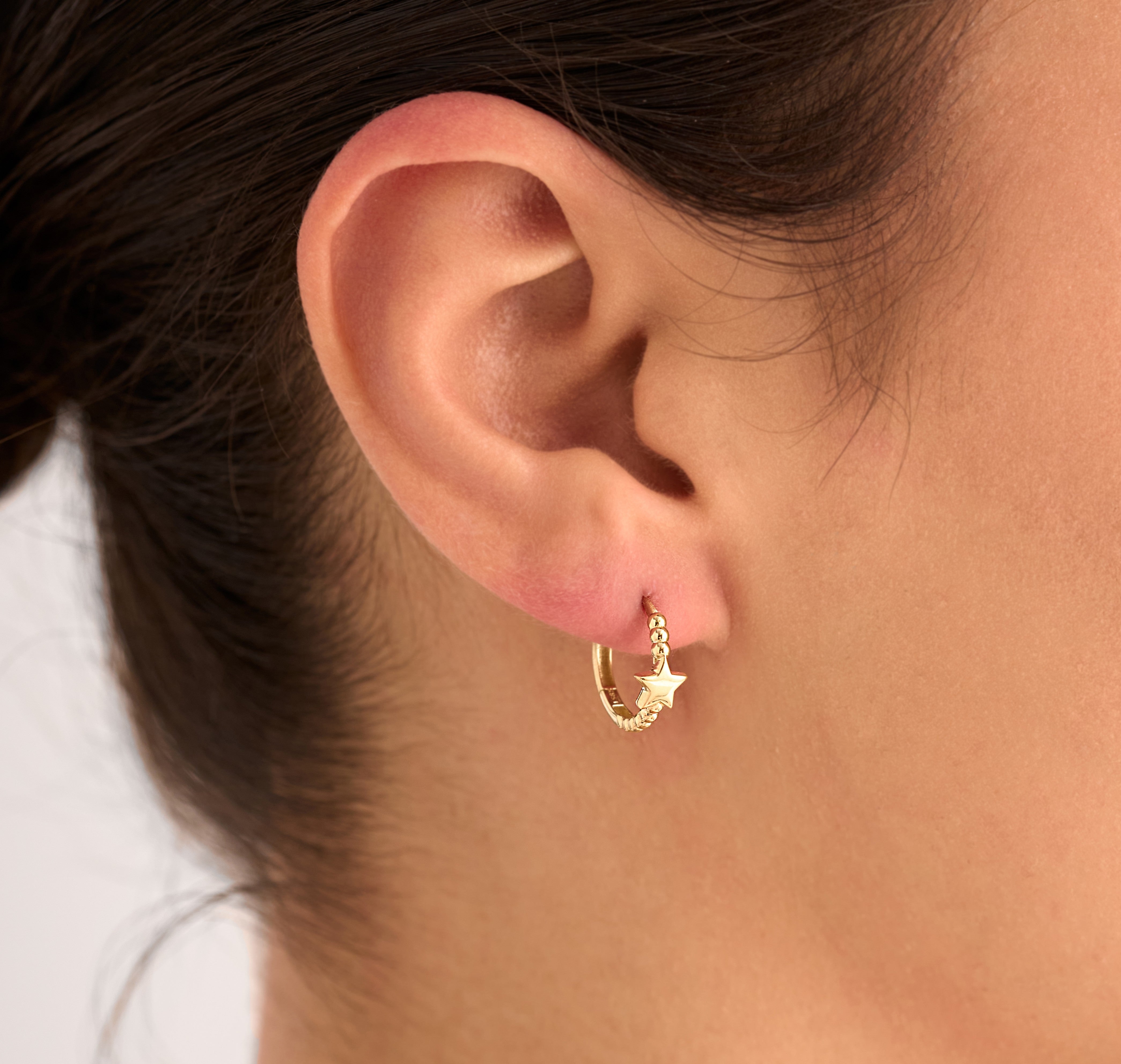 14 Ayar Yıldız Motifli Tasarım Altın Küpe RG006 | altın | Ronaff Pırlanta | Tektaş Yüzük, Pırlanta Yüzük, Kolye, Küpe