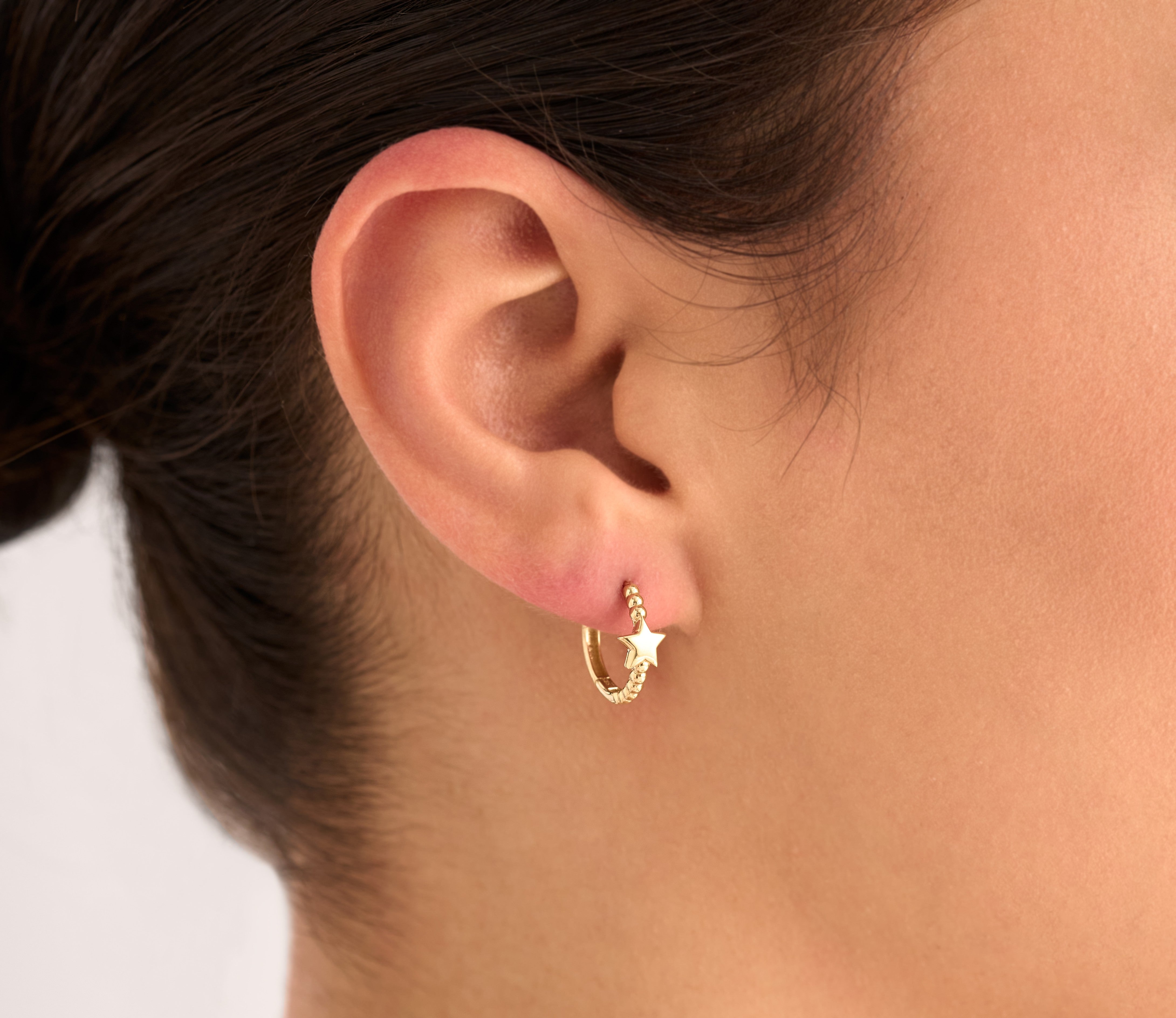 14 Ayar Yıldız Motifli Tasarım Altın Küpe RG006 | altın | Ronaff Pırlanta | Tektaş Yüzük, Pırlanta Yüzük, Kolye, Küpe