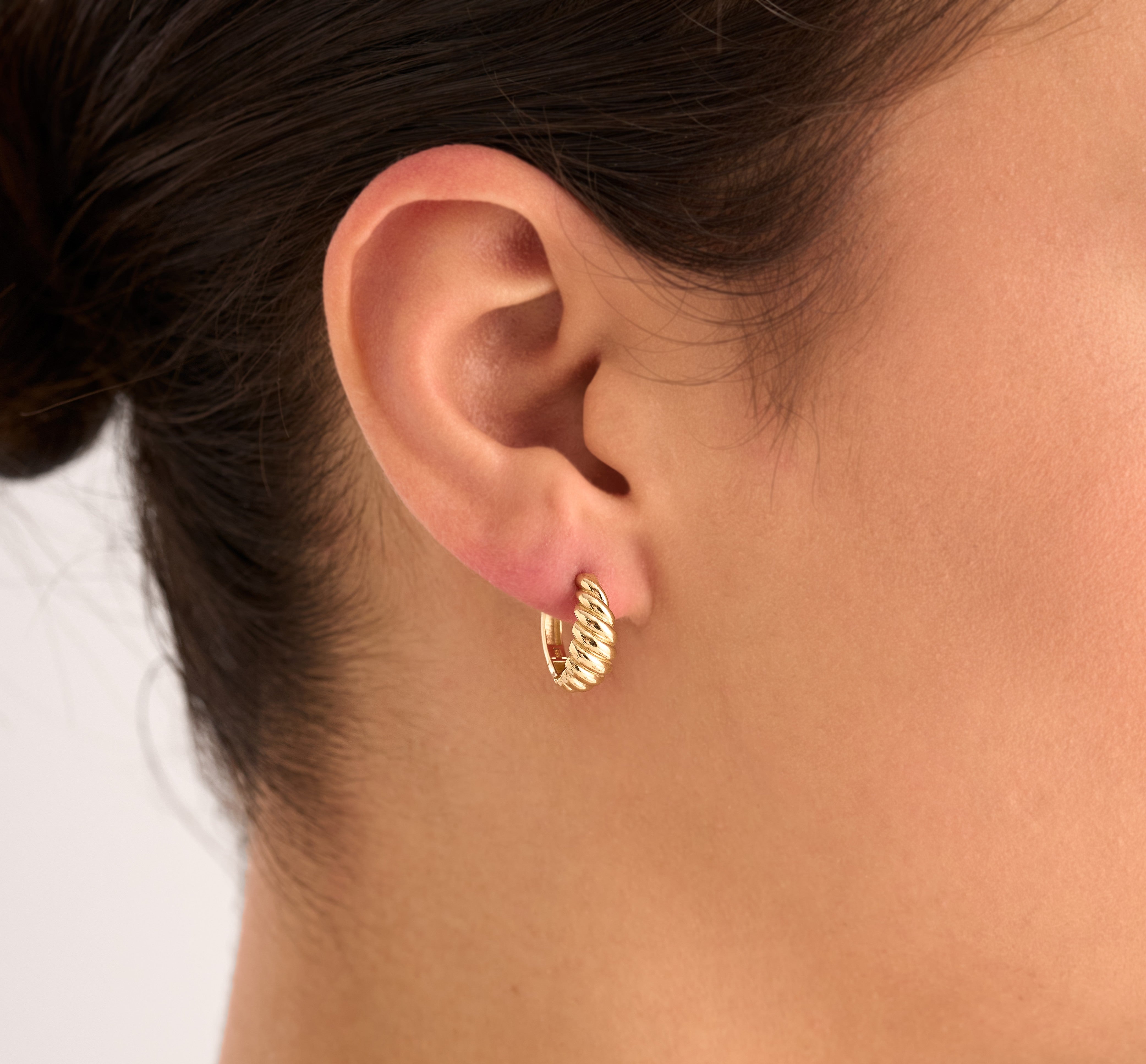 14 Ayar Özel Tasarım Mini-Kruvasan Model Altın Küpe RG09 | altın | Ronaff Pırlanta | Tektaş Yüzük, Pırlanta Yüzük, Kolye, Küpe