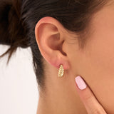 14 Ayar Özel Tasarım Mini-Kruvasan Model Altın Küpe RG09 | altın | Ronaff Pırlanta | Tektaş Yüzük, Pırlanta Yüzük, Kolye, Küpe