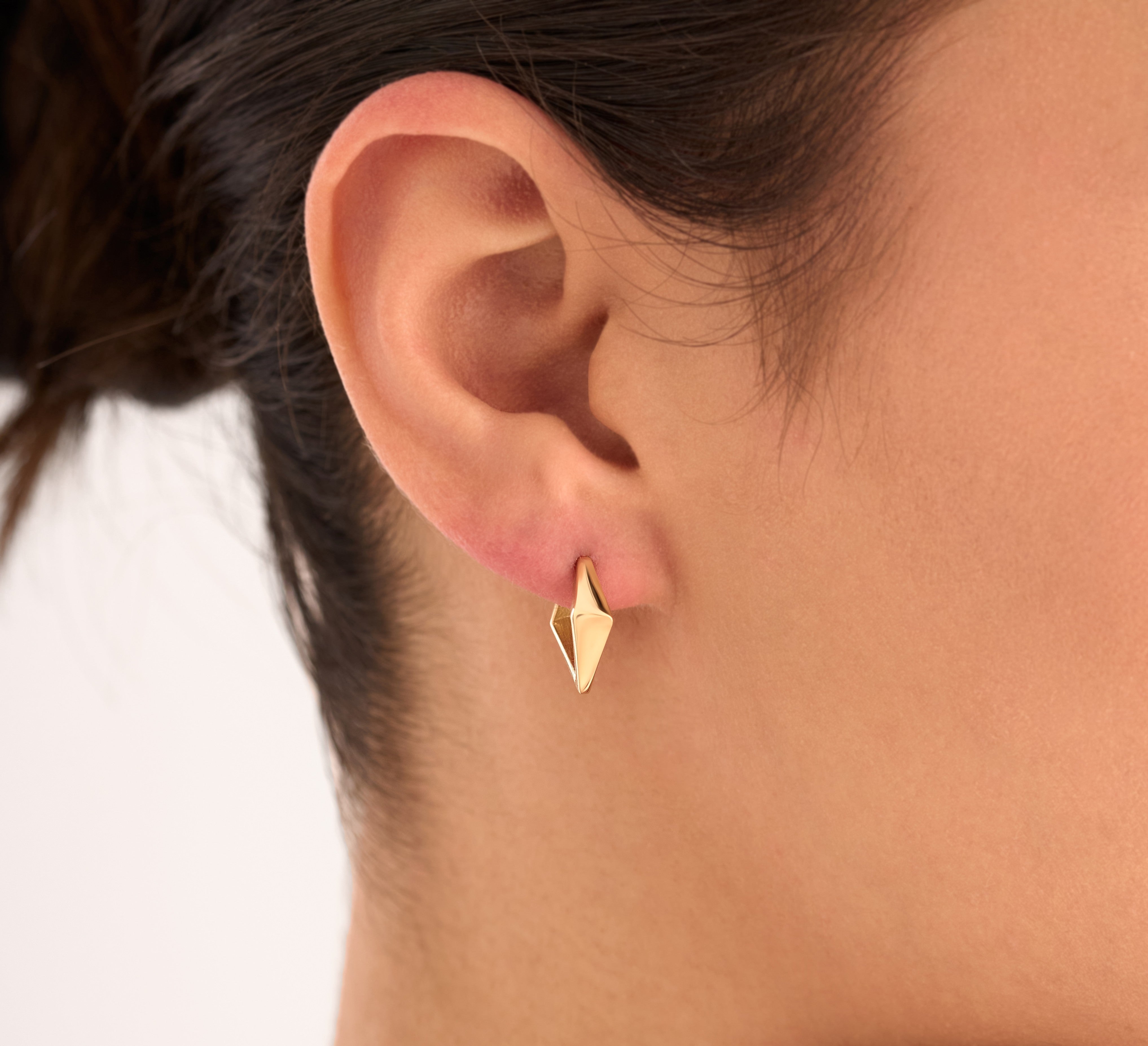 14 Ayar Özel Tasarım Prizma Molde Altın Küpe RG011 | altın | Ronaff Pırlanta | Tektaş Yüzük, Pırlanta Yüzük, Kolye, Küpe