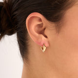 14 Ayar Özel Tasarım Prizma Molde Altın Küpe RG011 | altın | Ronaff Pırlanta | Tektaş Yüzük, Pırlanta Yüzük, Kolye, Küpe