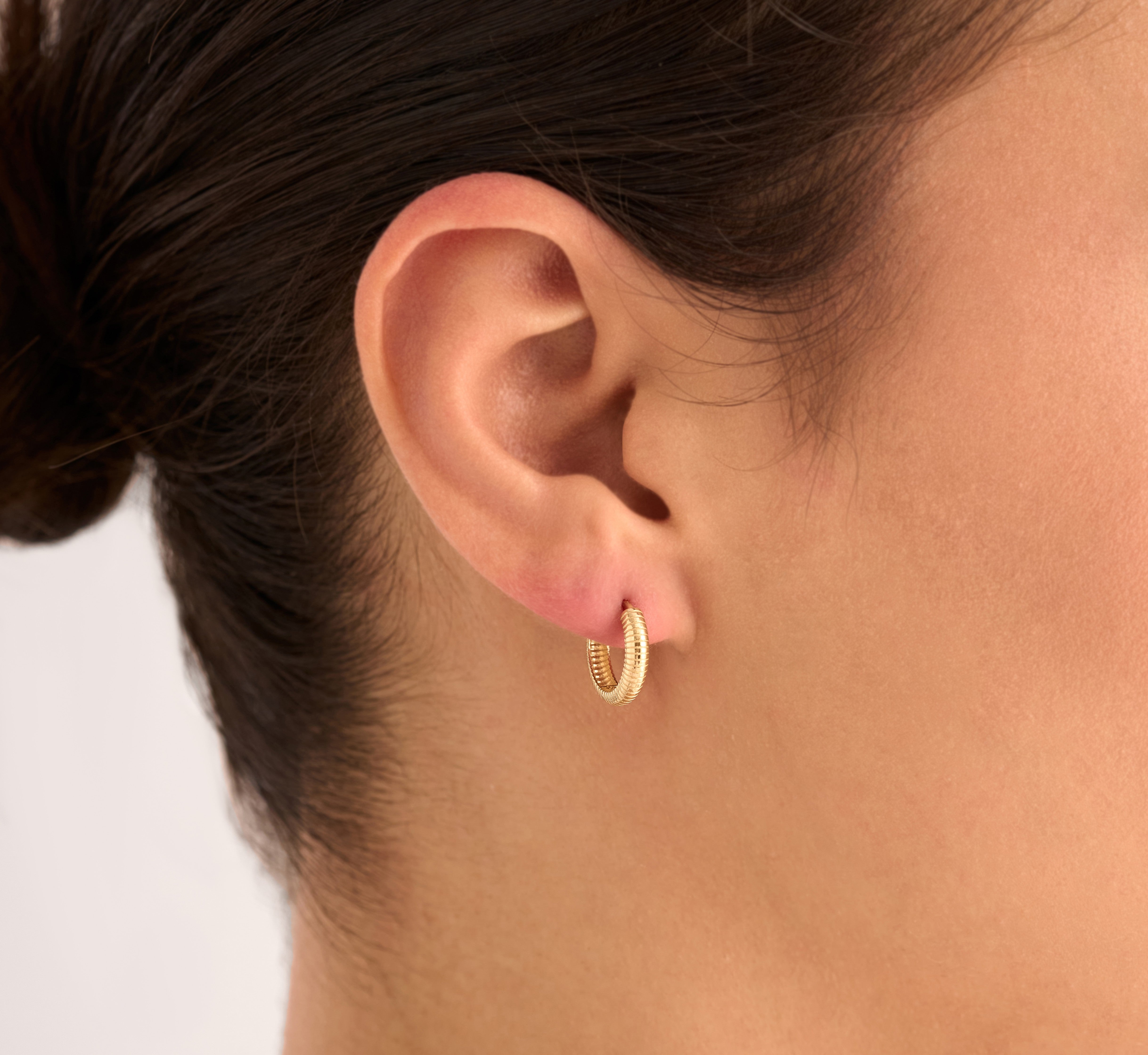 14 Ayar Özel Tasarım Şerit Motifli Altın Küpe RG012 | altın | Ronaff Pırlanta | Tektaş Yüzük, Pırlanta Yüzük, Kolye, Küpe