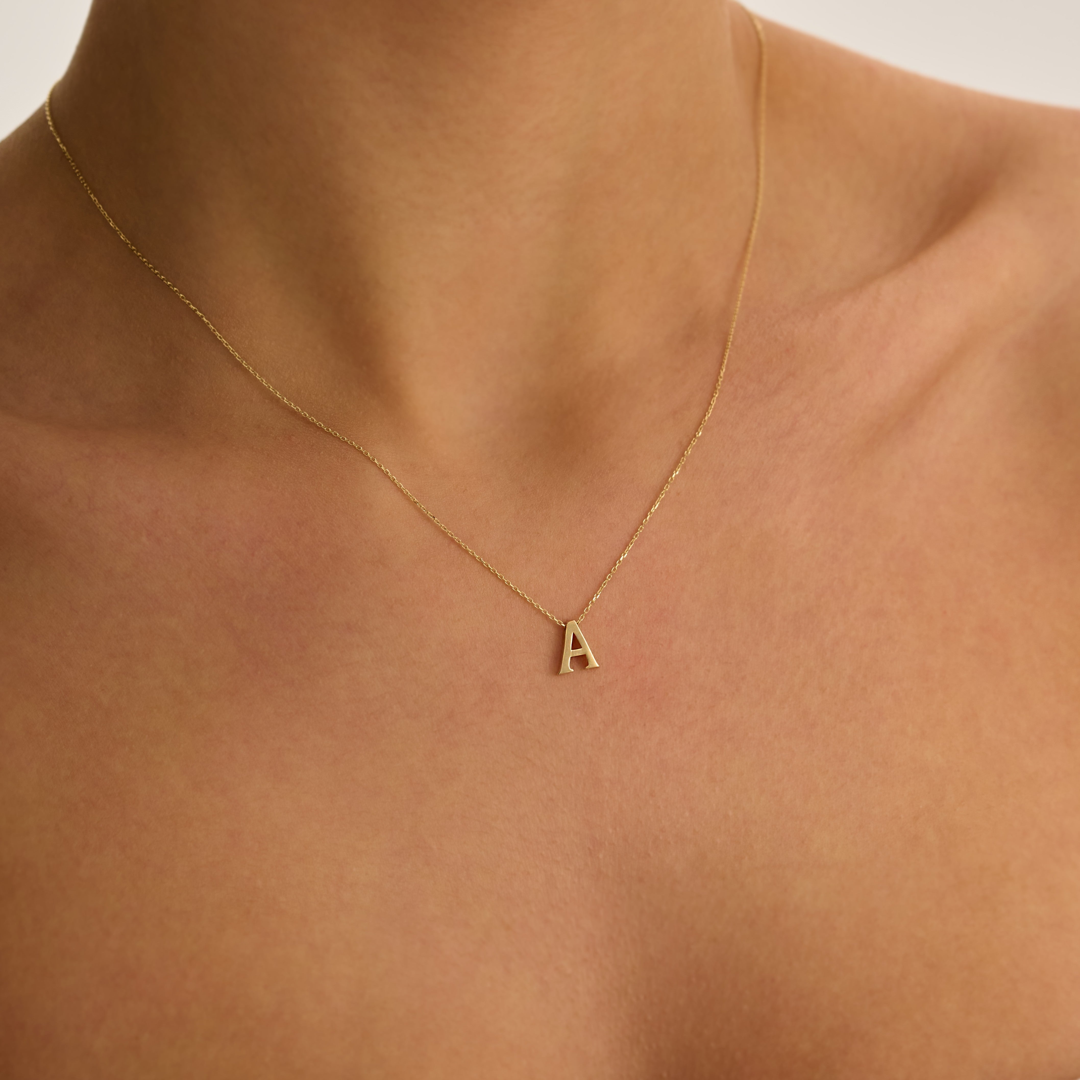 14 Ayar A Harfi Altın Kolye RG017 | altın | Ronaff Pırlanta | Tektaş Yüzük, Pırlanta Yüzük, Kolye, Küpe