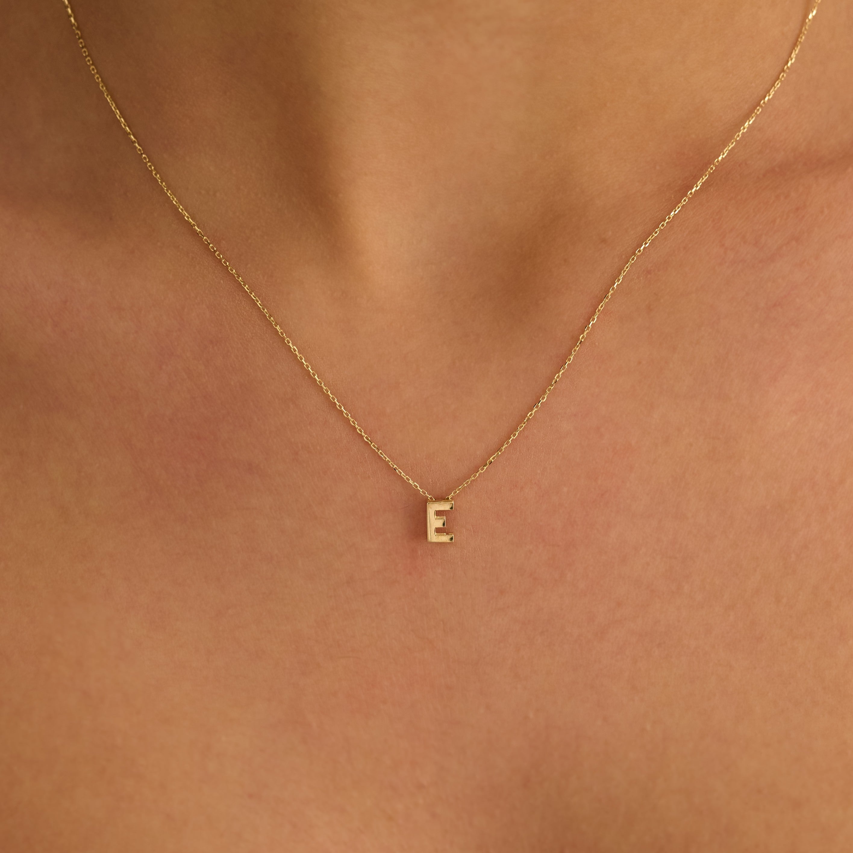 14 Ayar E harfi Tasarım Altın Kolye RG020 | altın | Ronaff Pırlanta | Tektaş Yüzük, Pırlanta Yüzük, Kolye, Küpe