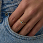 14 Ayar Minimal Nazar Boncuklu Pırlantalı Altın Yüzük RG025 | altın | Ronaff Pırlanta | Tektaş Yüzük, Pırlanta Yüzük, Kolye, Küpe