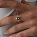 14 Ayar Black & White Diamond 14K Altın Çiçek Tasarımı Altın Yüzük RG026 | altın | Ronaff Pırlanta | Tektaş Yüzük, Pırlanta Yüzük, Kolye, Küpe