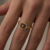 14 Ayar Black & White Diamond 14K Altın Çiçek Tasarımı Altın Yüzük RG026 | altın | Ronaff Pırlanta | Tektaş Yüzük, Pırlanta Yüzük, Kolye, Küpe