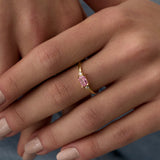 14 Ayar Altın Pembe Safir Taşlı Pırlanta Yüzük RG095 | altın | Ronaff Pırlanta | Tektaş Yüzük, Pırlanta Yüzük, Kolye, Küpe