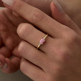 14 Ayar Altın Pembe Safir Taşlı Pırlanta Yüzük RG095 | altın | Ronaff Pırlanta | Tektaş Yüzük, Pırlanta Yüzük, Kolye, Küpe