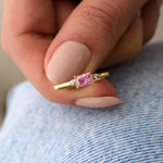 14 Ayar Altın Pembe Safir Taşlı Pırlanta Yüzük RG095 | altın | Ronaff Pırlanta | Tektaş Yüzük, Pırlanta Yüzük, Kolye, Küpe