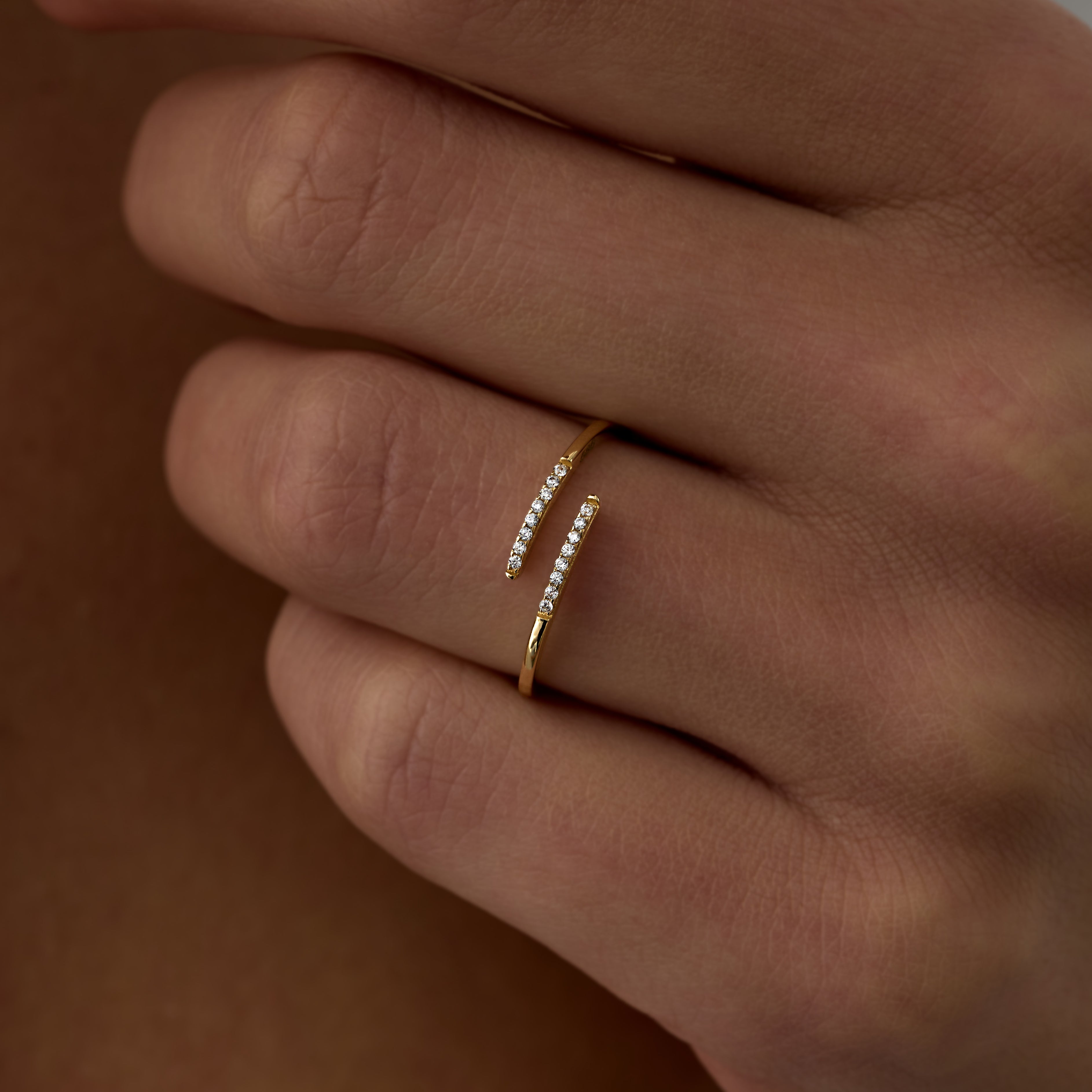 14 Ayar Altın Açık Form İnce Pırlanta Yüzük RG097 | altın | Ronaff Pırlanta | Tektaş Yüzük, Pırlanta Yüzük, Kolye, Küpe