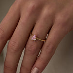 14 Ayar Altın Pembe Safir Taşlı Zarif Yüzük RG032 | altın | Ronaff Pırlanta | Tektaş Yüzük, Pırlanta Yüzük, Kolye, Küpe