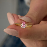 14 Ayar Altın Pembe Safir Taşlı Zarif Yüzük RG032 | altın | Ronaff Pırlanta | Tektaş Yüzük, Pırlanta Yüzük, Kolye, Küpe