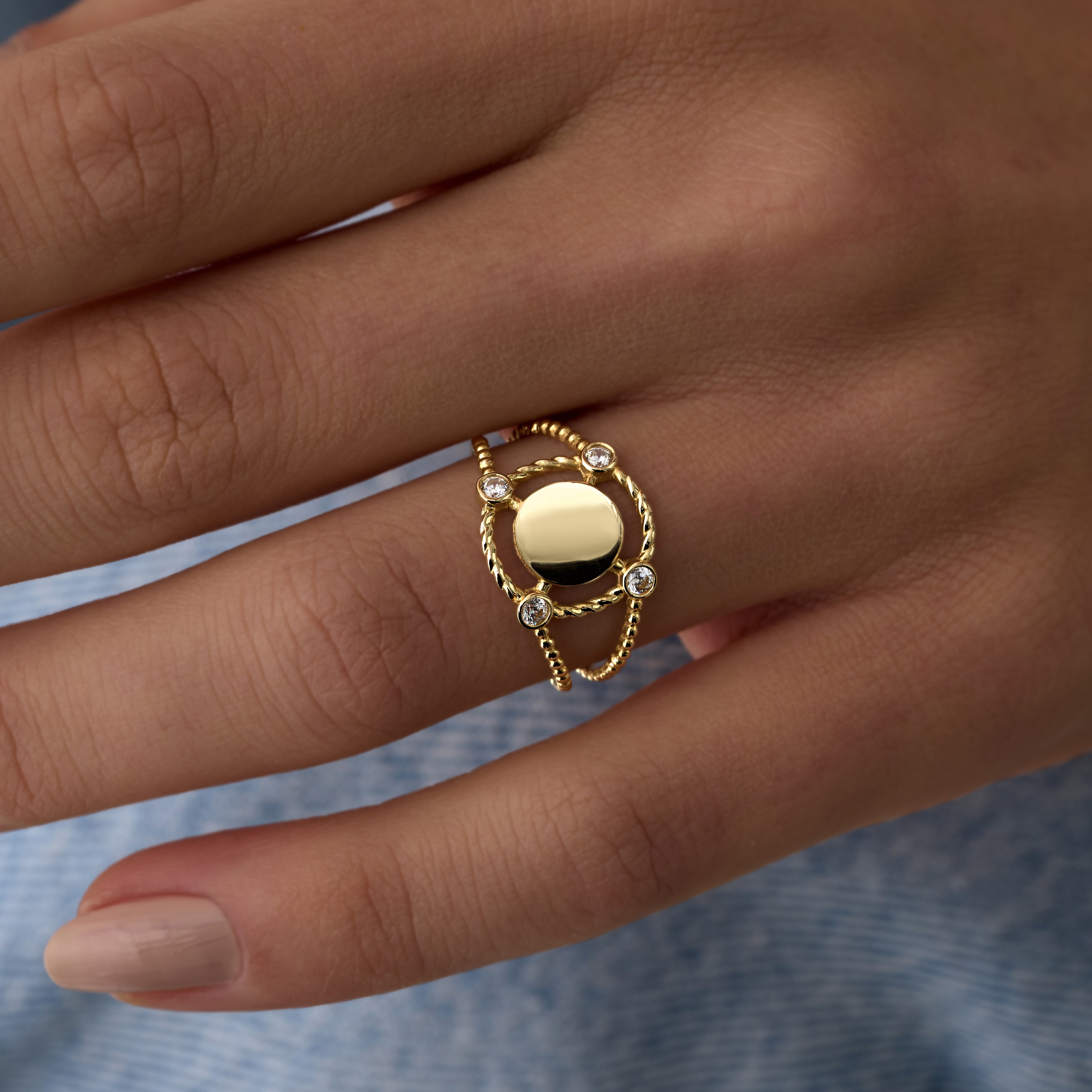 14 Ayar Altın Beş Pırlanta Detaylı Modern Tasarım Yüzük RG033 | altın | Ronaff Pırlanta | Tektaş Yüzük, Pırlanta Yüzük, Kolye, Küpe