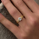 14 Ayar Altın Baget Kesim Taşlı Pırlanta Yüzük RG034 | altın | Ronaff Pırlanta | Tektaş Yüzük, Pırlanta Yüzük, Kolye, Küpe