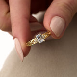 14 Ayar Altın Baget Kesim Taşlı Pırlanta Yüzük RG034 | altın | Ronaff Pırlanta | Tektaş Yüzük, Pırlanta Yüzük, Kolye, Küpe