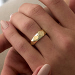 14 Ayar Altın Geometrik Kesim Minimal Yüzük RG035 | altın | Ronaff Pırlanta | Tektaş Yüzük, Pırlanta Yüzük, Kolye, Küpe