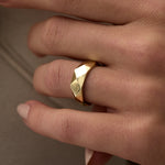 14 Ayar Altın Geometrik Kesim Minimal Yüzük RG035 | altın | Ronaff Pırlanta | Tektaş Yüzük, Pırlanta Yüzük, Kolye, Küpe