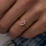 14 Ayar Altın Pembe Safir Oval Yüzük RG036 | altın | Ronaff Pırlanta | Tektaş Yüzük, Pırlanta Yüzük, Kolye, Küpe