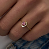 14 Ayar Altın Pembe Safir Oval Yüzük RG036 | altın | Ronaff Pırlanta | Tektaş Yüzük, Pırlanta Yüzük, Kolye, Küpe