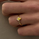 14 Ayar Altın Quartz Damla Pırlanta Yüzük RG037 | altın | Ronaff Pırlanta | Tektaş Yüzük, Pırlanta Yüzük, Kolye, Küpe