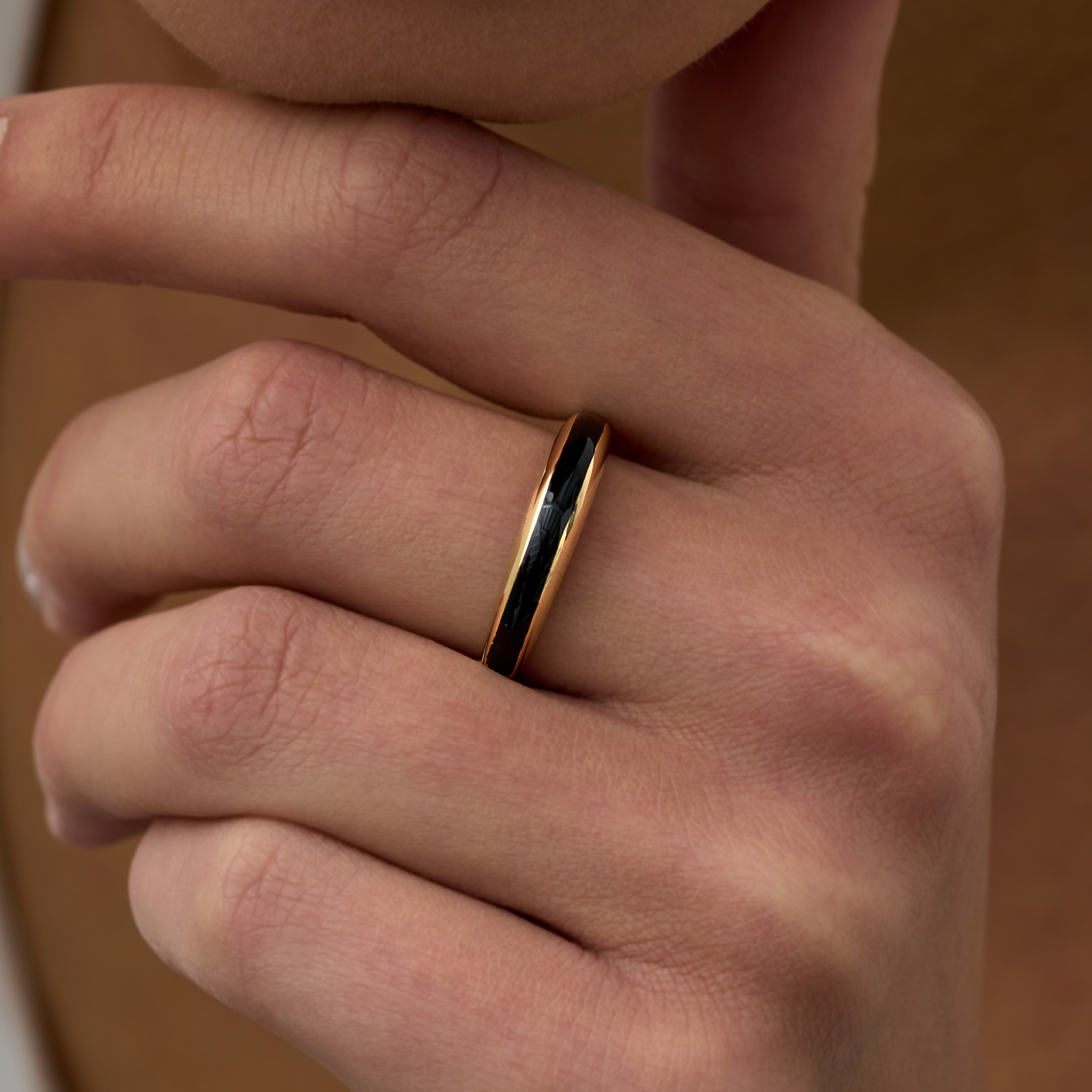 14 Ayar Altın Siyah Mineli İnce Minimal Yüzük RG039 | altın | Ronaff Pırlanta | Tektaş Yüzük, Pırlanta Yüzük, Kolye, Küpe