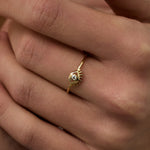 14 Ayar Altın Güneş Motifli Tektaş Pırlanta Yüzük RG040 | altın | Ronaff Pırlanta | Tektaş Yüzük, Pırlanta Yüzük, Kolye, Küpe