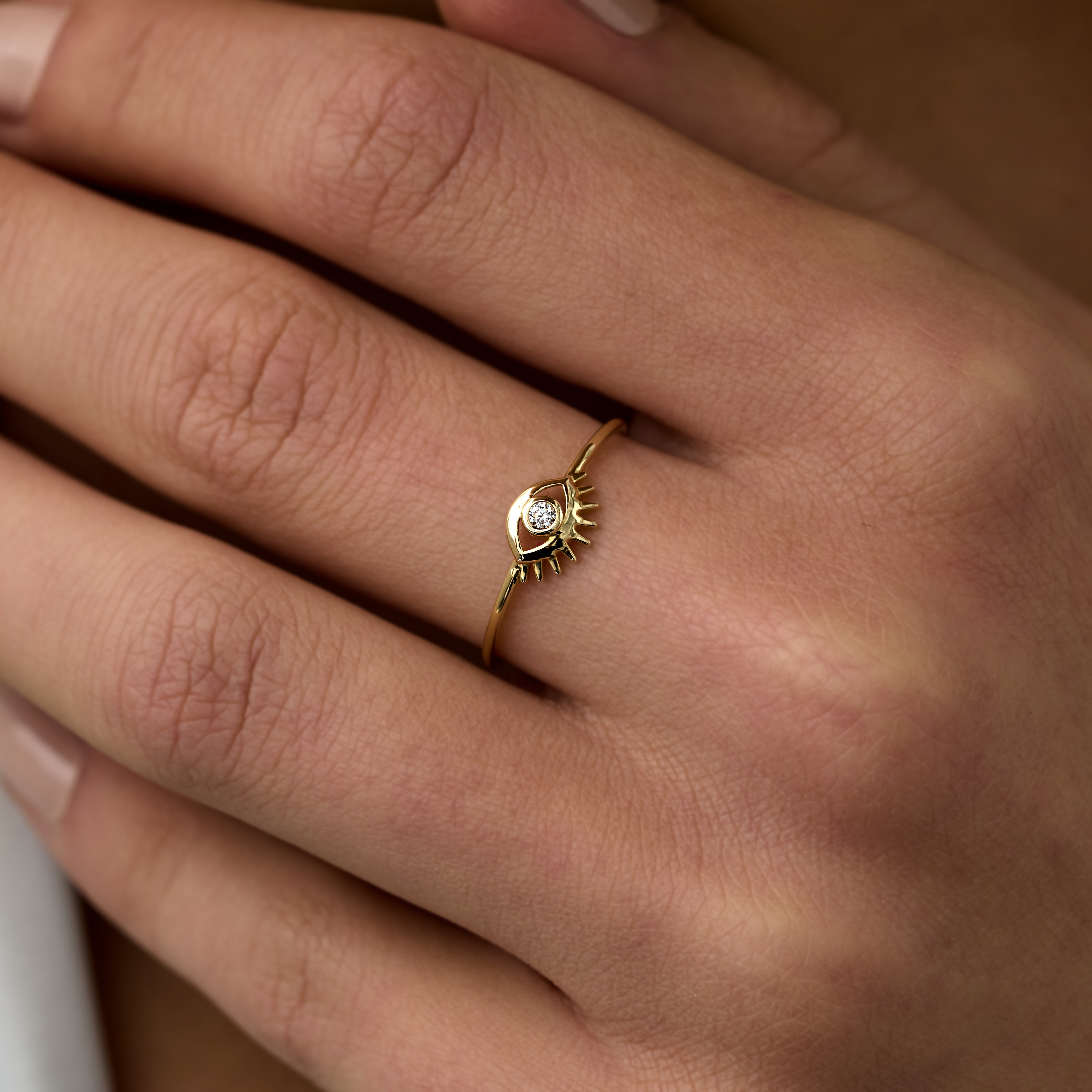 14 Ayar Altın Güneş Motifli Tektaş Pırlanta Yüzük RG040 | altın | Ronaff Pırlanta | Tektaş Yüzük, Pırlanta Yüzük, Kolye, Küpe